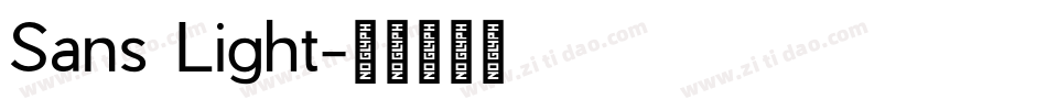 Sans Light字体转换